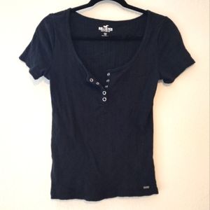 Hollister Henley Short Sleeve Tee SZ MED